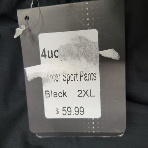 4ucycling Winter Sports Pants Black Reflective Silver Cylcing Men's 2XL 31 x 31 - Picture 4 of 8